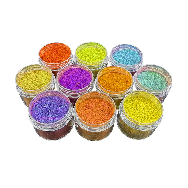 Pigmentos opacos que cambian de color y de alto croma, sin aluminio, para un brillo labial intenso y maquillaje facial