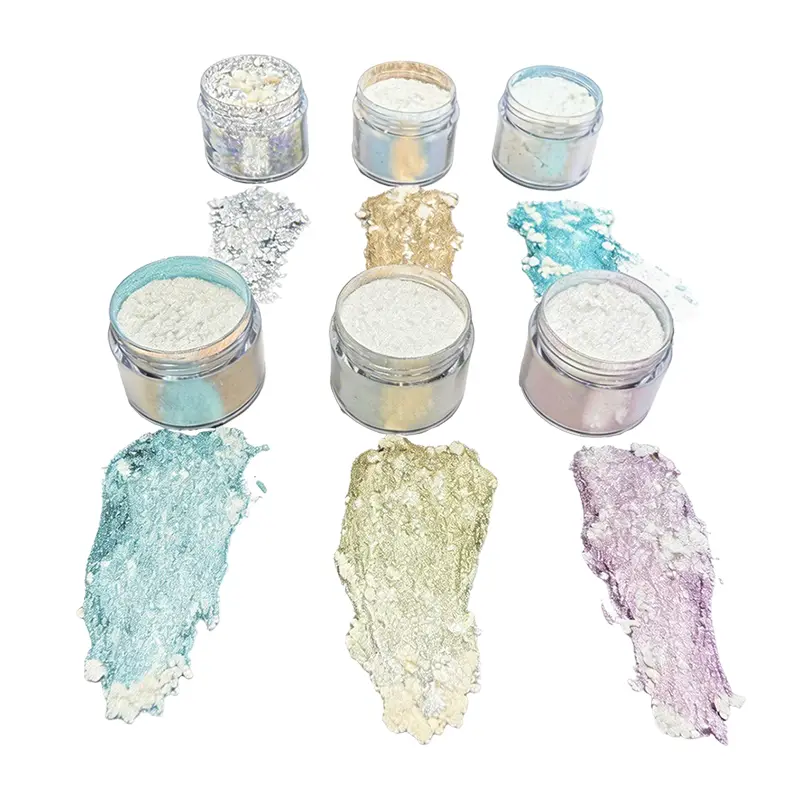 Silver Fantasy pigmentos transparentes que cambian de color para resaltar sombras de ojos